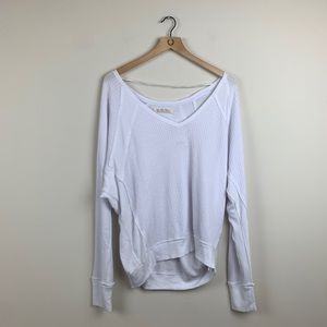 Free People Santa Clara Thermal White Top M